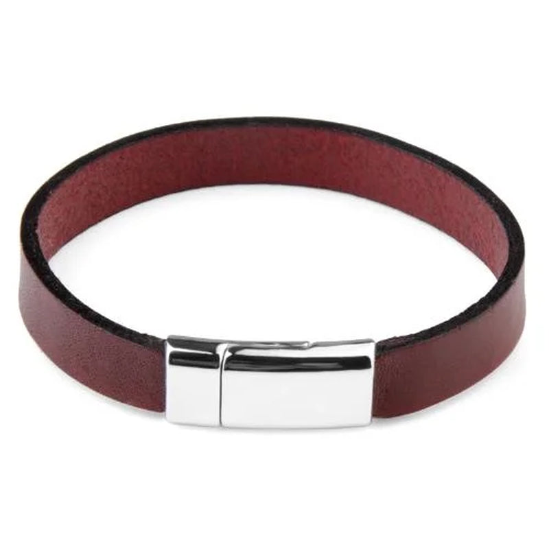 Genuine Leather Retro Bracelet Black and Brown with Magnetic Clasp Cowhide Wrap Bracelet for Men Women Jewelry