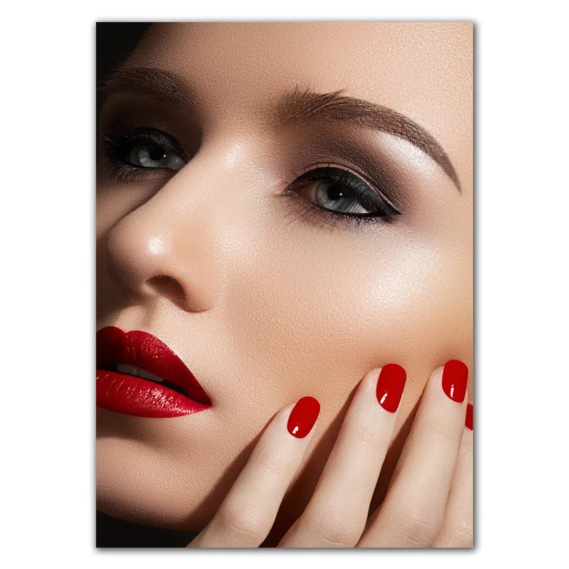 Beauty Nail Shop Art Poster Photo Wall Decoration Beauty Eeyelash Makeup Print Poster Canvas Painting HD2593