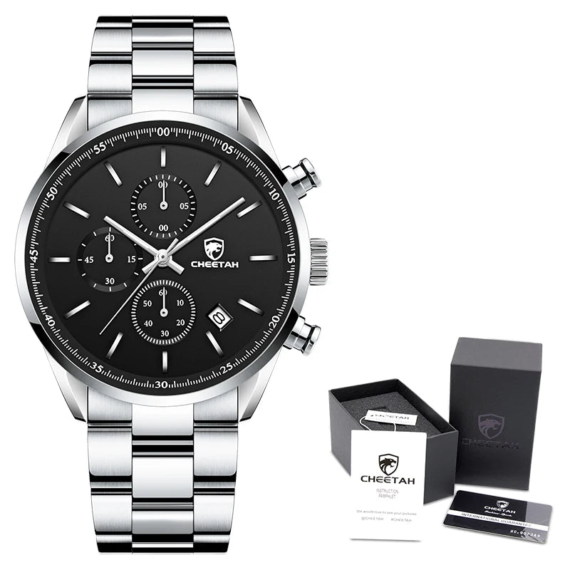 New  Watches for Men Top Brand Luxury Fashion Business Quartz Men’S Wristwatch Stainless Steel Waterproof Sports Clock