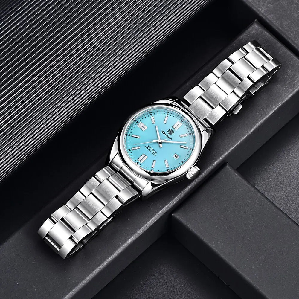 2024  New Luxury Men Mechanical Wristwatches 10Bar Waterproof Automatic Watch Stainless Steel Sports Diving Watch for Men