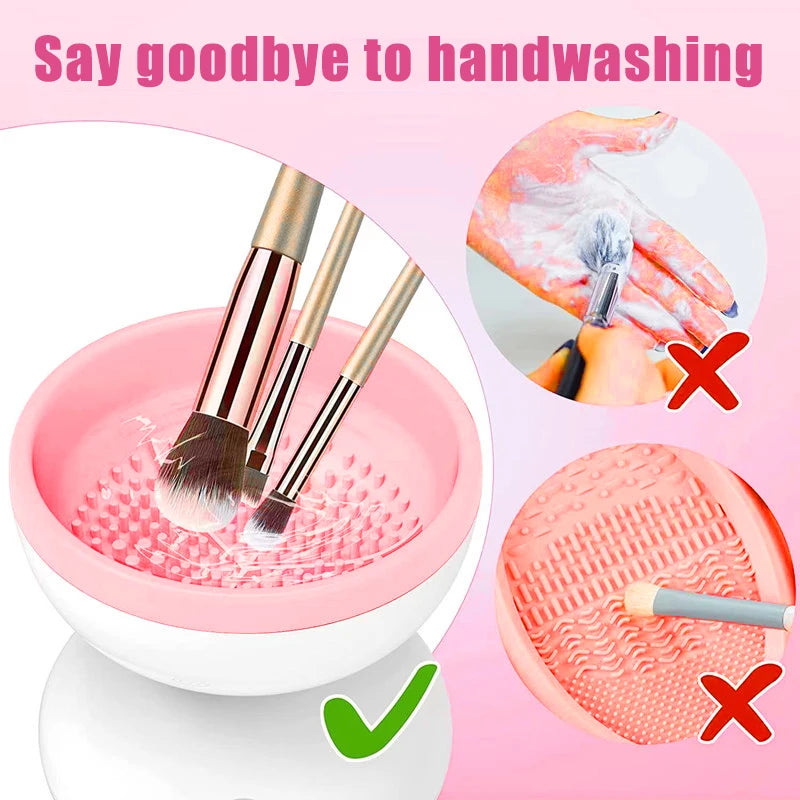 Portable USB Makeup Brush Cleaner Machine Electric Cosmetic Brush Cleaning Washing Tools Automatic Cleaning Makeup Brushes